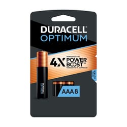 Duracell Optimum AAA Alkaline Batteries 8 pk Carded