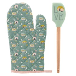 Karma Cotton/Wood Oven Mitt & Spatula