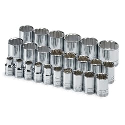 SK Professional Tools 1/2 in. drive Metric 12 Point Socket Set 24 pc