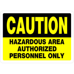 Hillman English White Caution Sign 10 in. H X 14 in. W