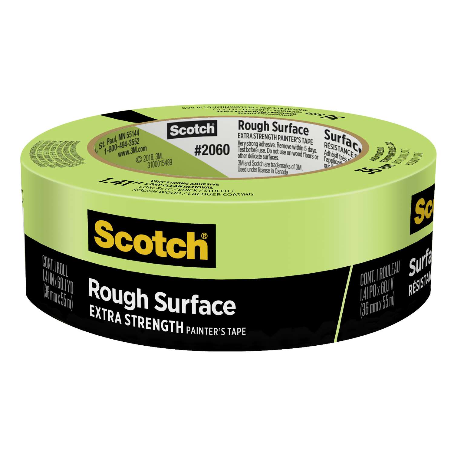 Scotch 1.41 in. W x 60.1 yd. L Green Medium Strength Masking Tape 1 pk