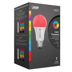Feit A19 E26 (Medium) Smart-Enabled Party Bulb Color Changing 4.5 Watt Equivalence 1 pk