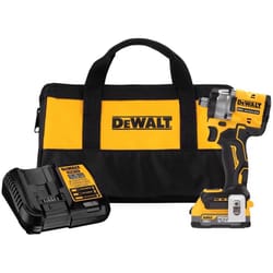 DeWalt 20V MAX ATOMIC w/POWERSTACK BATTERIES 1/2 in. Cordless Brushless Impact Wrench w/Hog Ring Kit