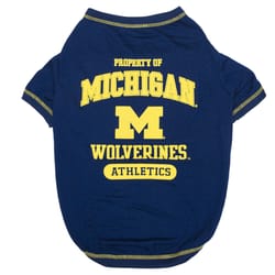 Pets First Team Colors Michigan Wolverines Dog T-Shirt Large