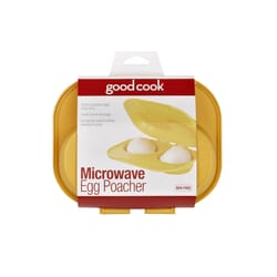 Good Cook Yellow Plastic Micrwave Egg Poacher 2 eggs