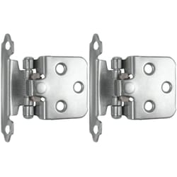 Laurey 1-5/8 in. W X 2-3/4 in. L Polished Chrome Silver Steel Self-Closing Hinge 2 pk