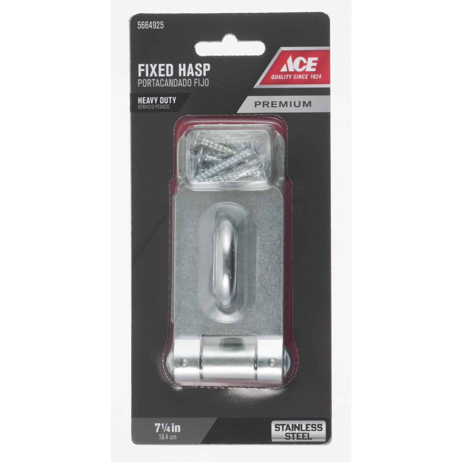 UPC 082901275848 product image for Ace Stainless Steel 7-1/4 in. L Fixed Staple Safety Hasp | upcitemdb.com