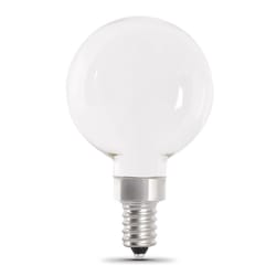 Feit Enhance G16.5 E12 (Candelabra) Filament LED Bulb Daylight 60 Watt Equivalence 2 pk