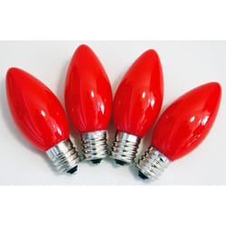 Celebrations Incandescent C7 Red 4 ct Replacement Christmas Light Bulbs