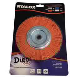 Dico Nyalox 6 in. Medium Crimped Mandrel Mounted Wheel Brush Nylon 4500 rpm 1 pc