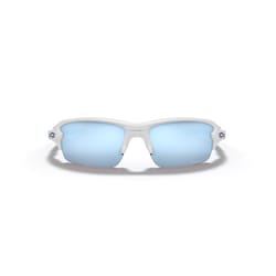 Oakley Flak XS Unisex Polished White Frame Prizm Deep Water Lens Polarized Sunglasses