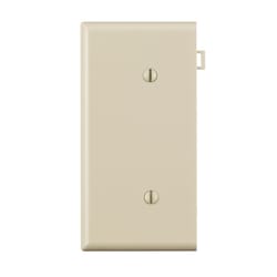Leviton Light Almond 1 gang Thermoplastic Nylon Blank Sectional End Wall Plate 1 pk
