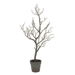 Tripar 31.5 in. H X 16 in. W X 16 in. L Black Metal/Plastic Twig Tree with Pot