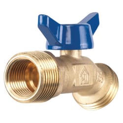 3 Way Wye Brass Ball Valves - 1 FIP x 3/4 MIP, 250#, Vented