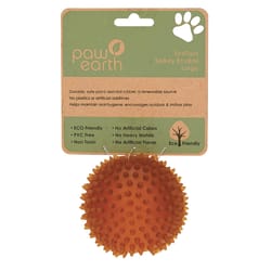 Boss Pet Paw Earth Brown Rubber Spikey EcoBalls Dog Toy Large 1 pk