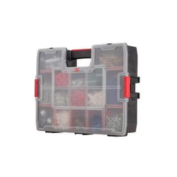 DeWalt 12-Compartment Small Parts Organizer Flip Bin with Bonus 10-Compartment Pro Small Parts Organizer, Black