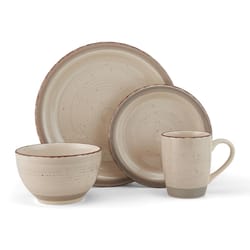 Pfaltzgraff Sadie Cream Stoneware Dinnerware Set 16 pc