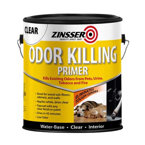 Odor Killing Primer, Interior, Flat Clear, 1 Gal Bucket/pail