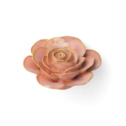 Chive France 1.77 in. H X 4 in. W X 4 in. L Glazed Pink Ceramic Ranunculus Wall Flower