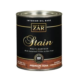 ZAR Semi-Transparent Premium Teak Oil-Based Polyurethane Wood Stain 1 qt