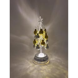 Lin-Con Marketing Omega Bright Designs LED Silver and Gold Ornament Tree Christmas Tree 7.2 in.