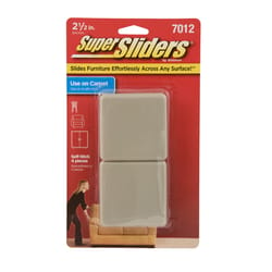 SuperSliders Plastic Self Adhesive Protective Pad Beige Square 2-1/2 in. W X 2-1/2 in. L 4 pk