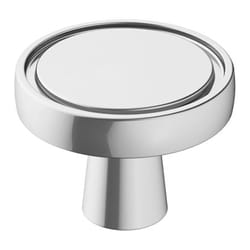 Amerock Destine Contemporary Round Cabinet Knob 1-3/8 in. D 1 in. Polished Chrome 1 pk