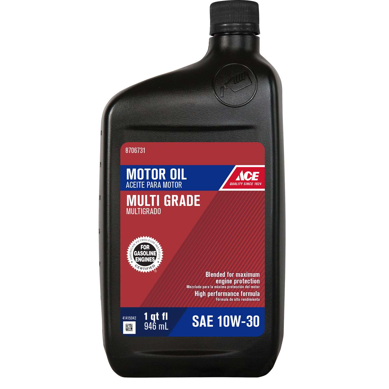 Ace 10w 30 4 Cycle Multi Grade Motor Oil 1 Qt Ace Hardware