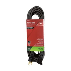 Ace Outdoor 25 ft. L Black Extension Cord 16/3 SJTW