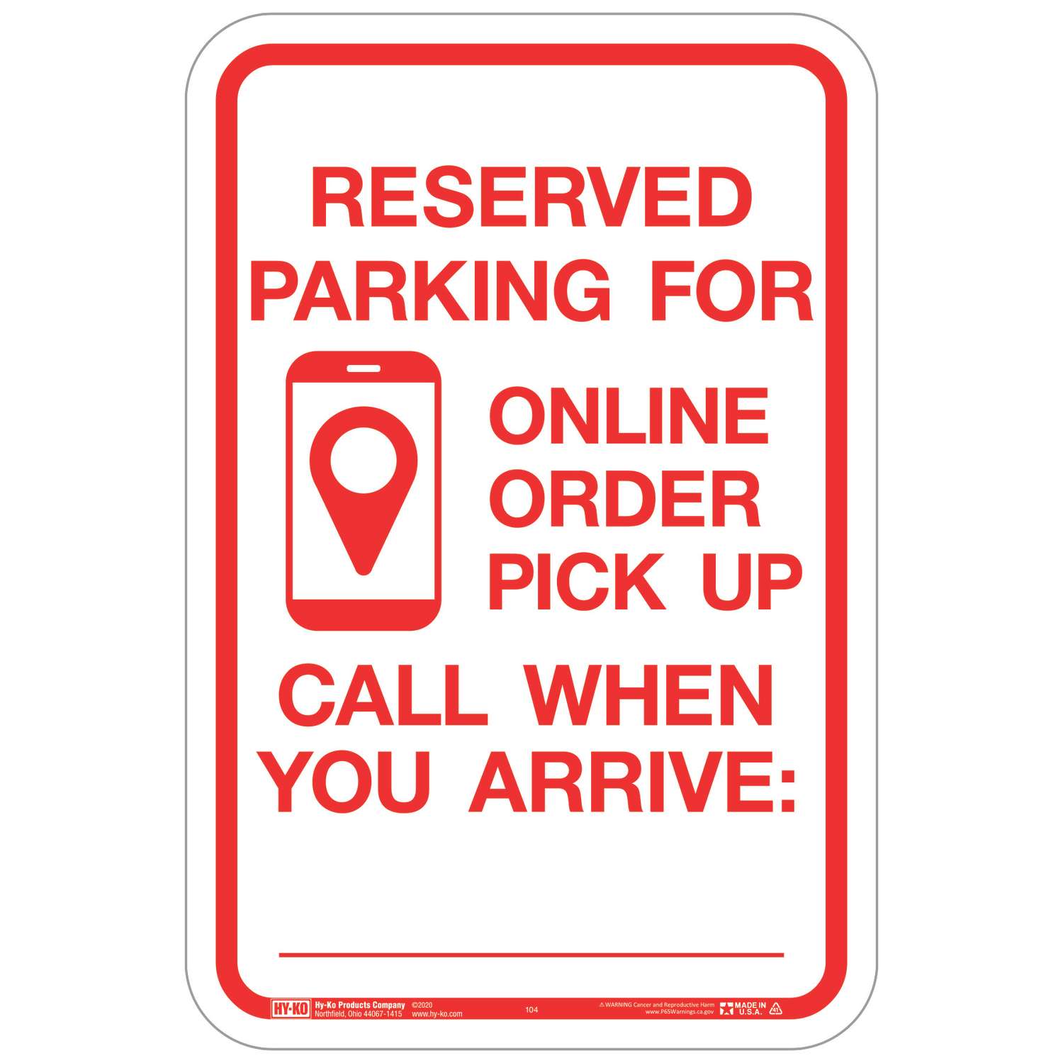 Diecast Vehicles Cars Trucks Vans H X 12 In W Hy Ko English White Informational Sign 18 In