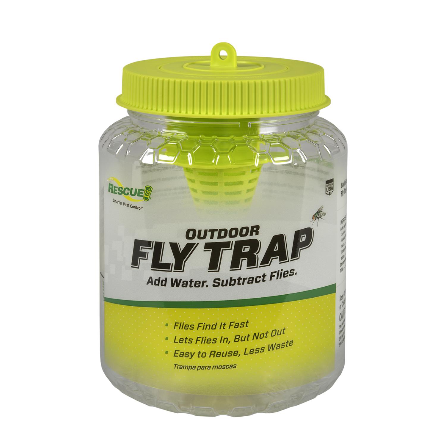 how to trap flies outside