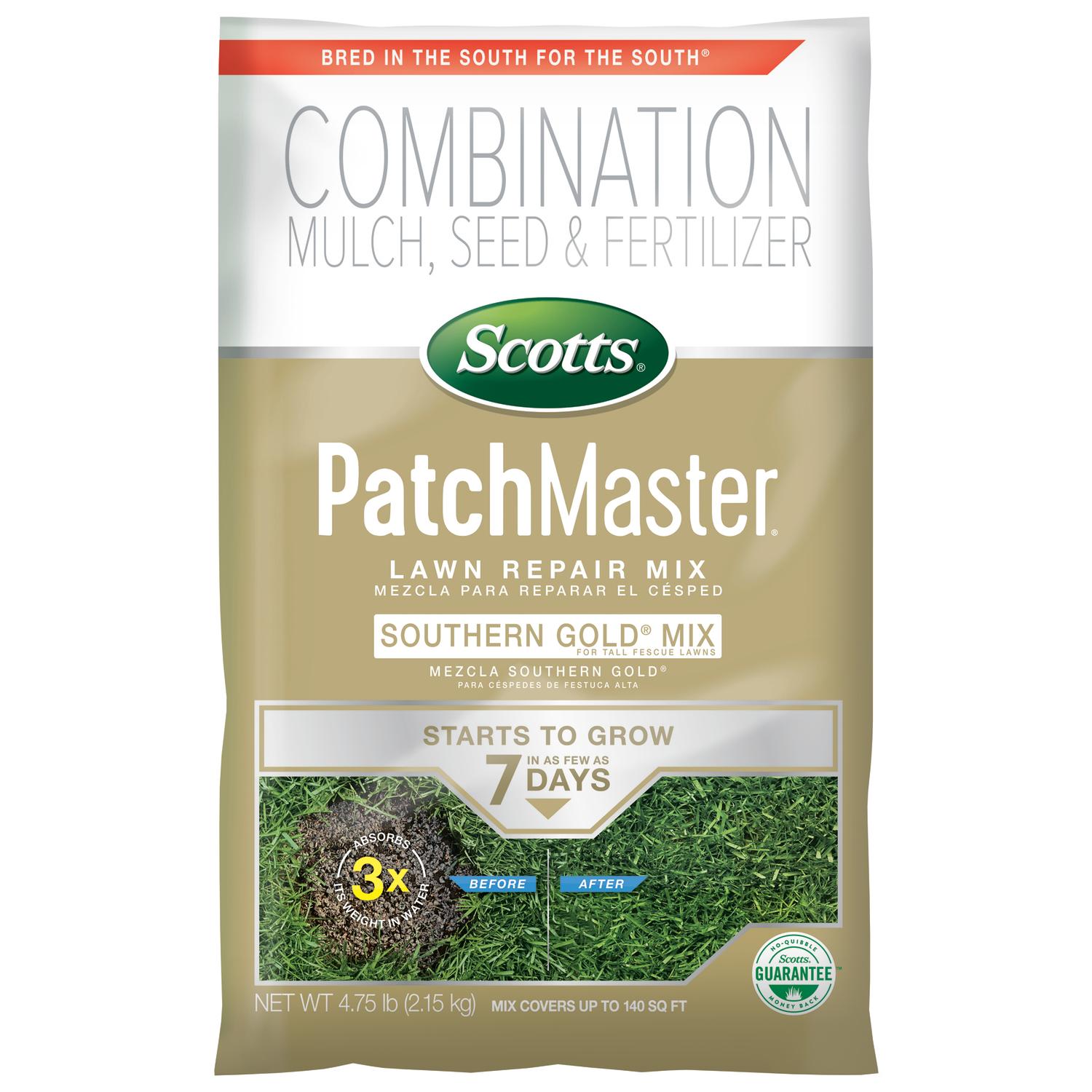 UPC 032247148108 product image for Scotts PatchMaster Southern Gold Tall Fescue Lawn Repair Seed Mix 4.75 lb. | upcitemdb.com