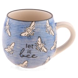 Karma Fiona 15 oz Blue/White BPA Free Bee Mug