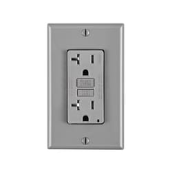 Leviton 20 amps 125 V Standard/Duplex Gray GFCI Outlet 5-20R 1 pk