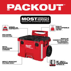 Milwaukee Packout 18.6 in. Rolling Tool Box Black/Red