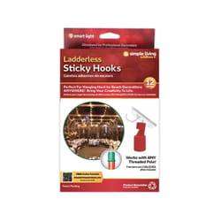 Simple Living Solutions Ladderless Sticky Hooks 12 pk