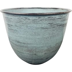 Robert Allen Vanhorne 6 in. W Metal Planter Light Blue