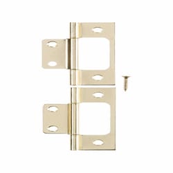 Ace 2.75 in. W X 3 in. L Bright Brass Brass Non-Mortise Hinge 2 pk