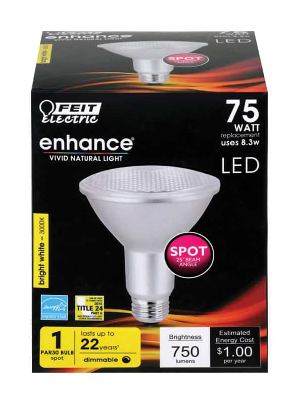 FEIT Electric Enhance PAR30 E26 (Medium) LED Bulb Bright White 75 Watt