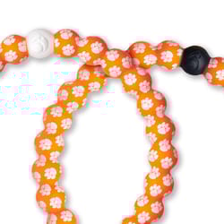 Lokai Clemson Unisex Round Orange Bracelet Silicone Water Resistant Size 7.5