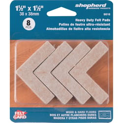 Shepherd Hardware Self-Adhesive Pad 5 mil X 1-1/2 in. W Felt Beige 8 pk