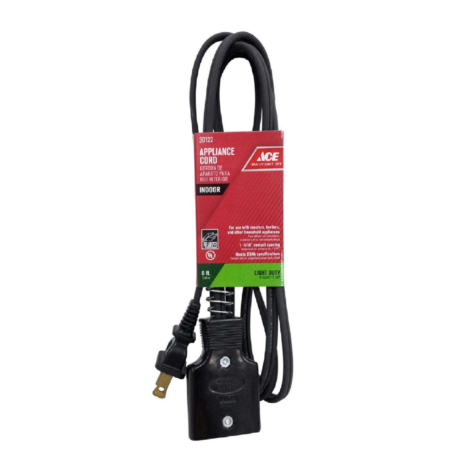 Ace 16/2 HPN 125 V 6 ft. L Appliance Cord Ace Hardware