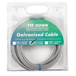 Tie Down Engineering Galvanized Steel 1/4 in. D X 50 ft. L Aircraft Cable