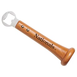 Baseball BBQ Natural Brown Metal/Wood Manual MLB Washington Nationals Bottle Opener