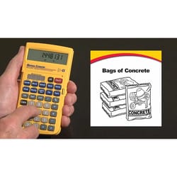 Calculated Industries Material Estimator Yellow 11 digit Solar Powered Material Estimator Calculator