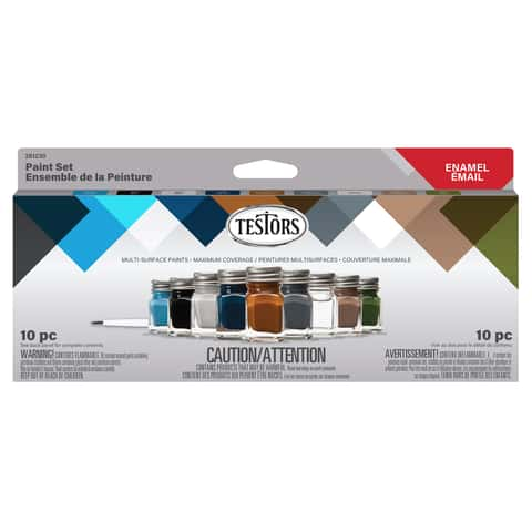 Testors 281230 Enamel Paint Set, 0.25 oz Bottle