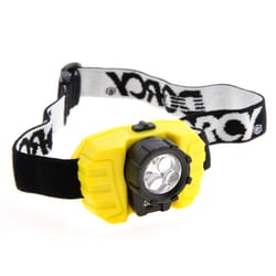 Dorcy 28 lm Black/Yellow LED Headlight AAA Battery