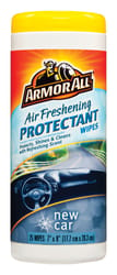 Armor All Plastic/Rubber/Vinyl Air Freshening Protectant Wipes New Car Scent 25 ct