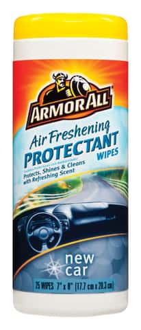 Armor All Plastic/Rubber/Vinyl Air Freshening Protectant Wipes New Car  Scent 25 ct