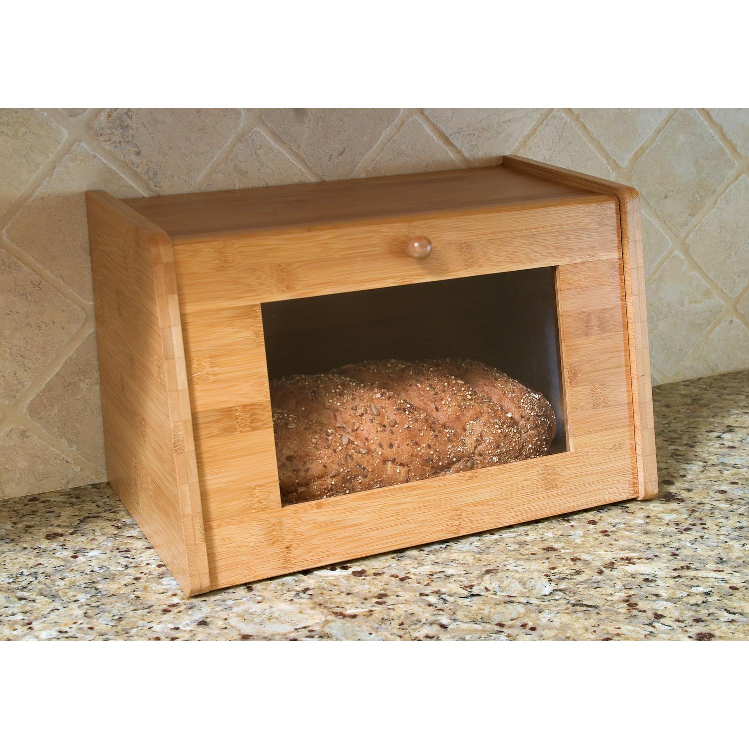 Lipper International Bamboo Bread Box with Window Sansujyuku sansujyuku.com